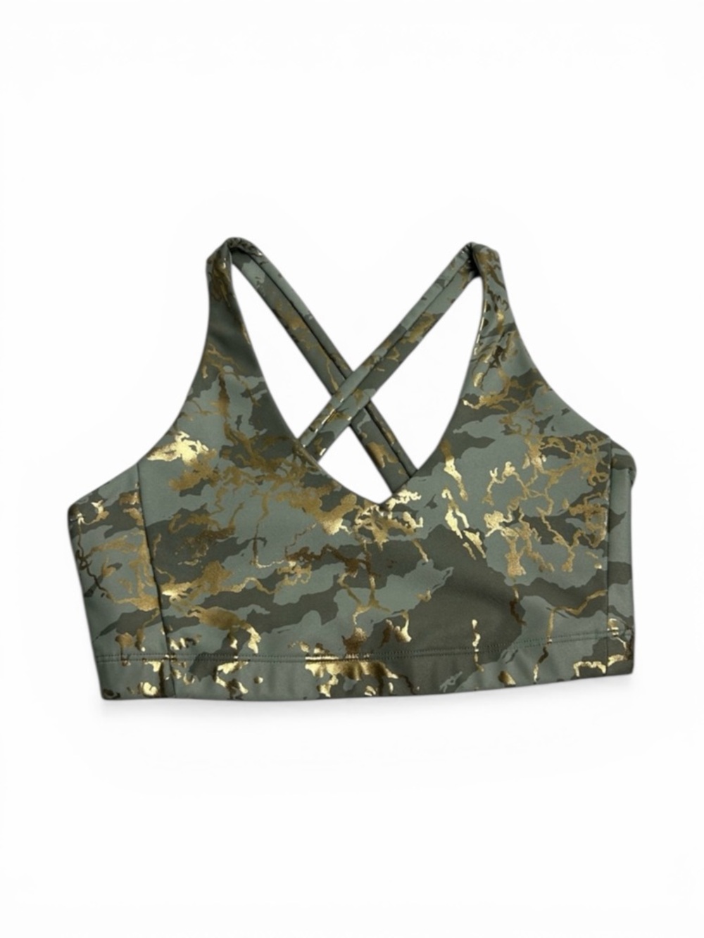 Carbon 38 Marble Shine Cross Back Sports Bra